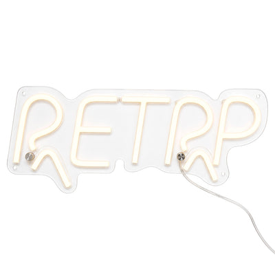 RETRP Custom LED Neon Sign, Personalized Text, Clear Acrylic