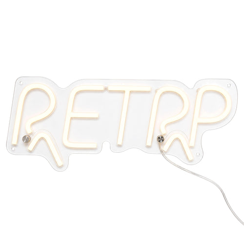 RETRP Custom LED Neon Sign, Personalized Text, Clear Acrylic