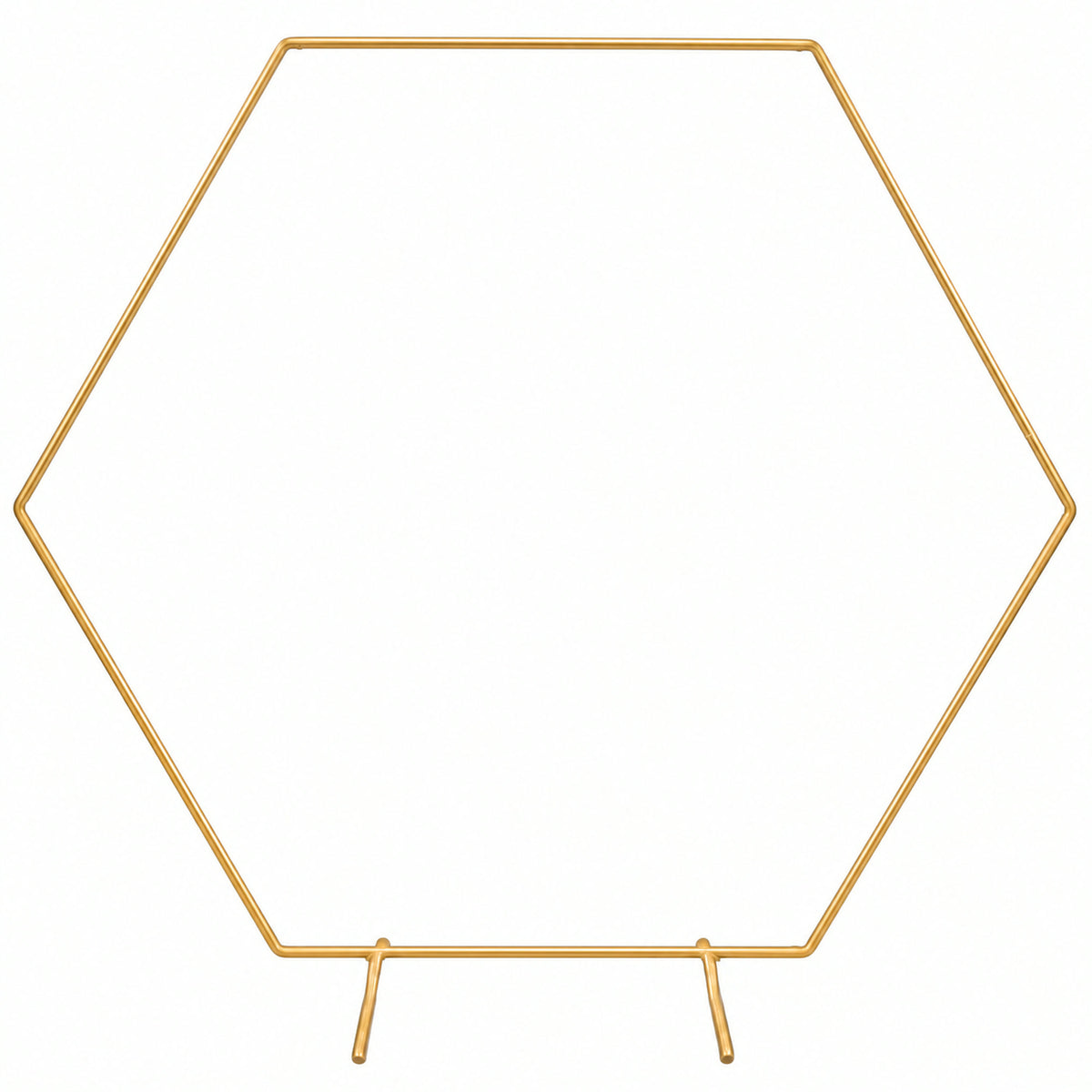 6.5FT Gold Hexagon Wedding Arch Stand – Metal Ceremony Backdrop Frame