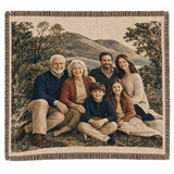 Oohfu Personalized Woven Photo Blanket, Custom Tapestry Throw
