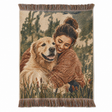 Oohfu Personalized Woven Photo Blanket, Custom Tapestry Throw