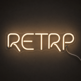 RETRP Custom LED Neon Sign, Personalized Text, Clear Acrylic