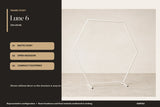 Lune 6 Petite Ceremony Frame | Matte Ivory Open Hexagon