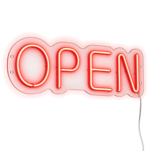 RETRP Custom Bar LED Neon Sign, Red OPEN Light, Clear Acrylic