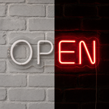 RETRP Custom Bar LED Neon Sign, Red OPEN Light, Clear Acrylic