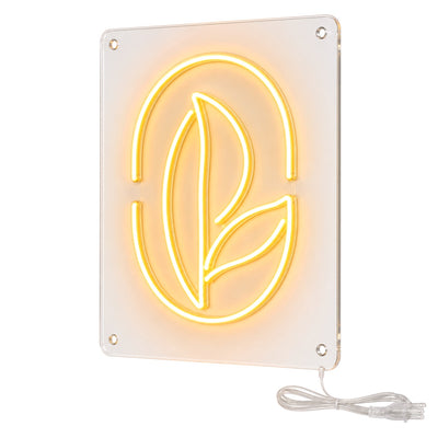 RETRP Custom Business Logo LED Neon Sign, Clear Acrylic
