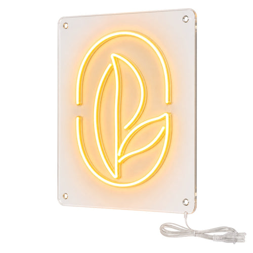RETRP Custom Business Logo LED Neon Sign, Clear Acrylic