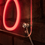 RETRP Retro OPEN LED Neon Sign, Red, Clear Acrylic