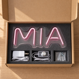 RETRP Custom Name LED Neon Sign, Soft Pink, Clear Acrylic