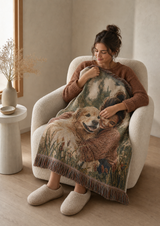Oohfu Personalized Woven Photo Blanket, Custom Tapestry Throw