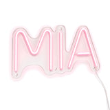 RETRP Custom Name LED Neon Sign, Soft Pink, Clear Acrylic