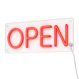 RETRP Retro OPEN LED Neon Sign, Red, Clear Acrylic